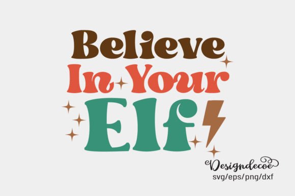 Review: Believe in Your Elf Retro Groovy SVG for Embroidery